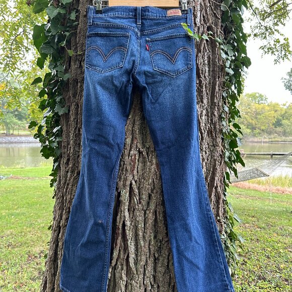 Levi's 524 Too Super Low Dark Wash Jeans, Size 5 - Picture 1 of 1